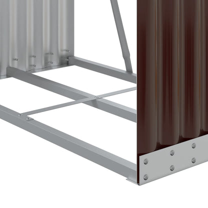 vidaXL Log Holder Brown 80x45x120 cm Galvanised Steel