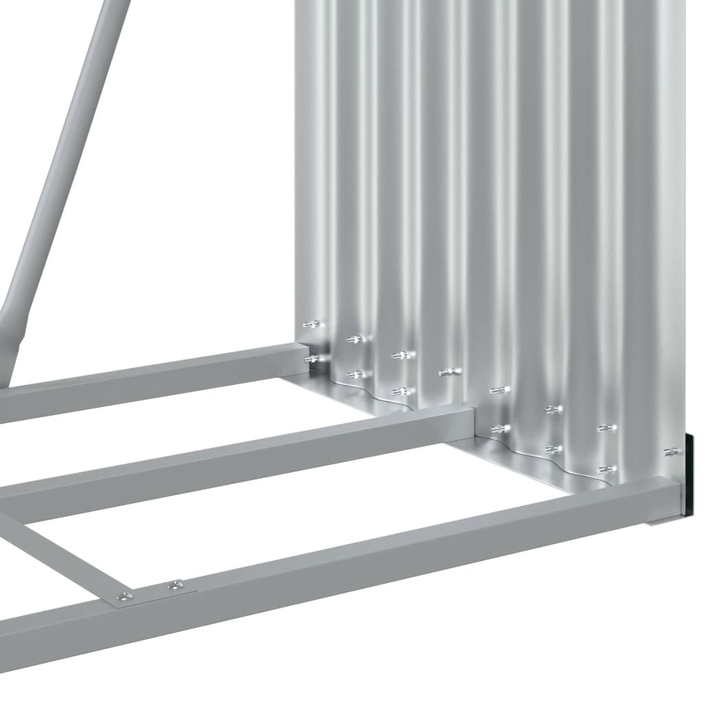 vidaXL Log Holder Brown 80x45x120 cm Galvanised Steel