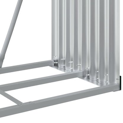 vidaXL Log Holder Brown 80x45x120 cm Galvanised Steel