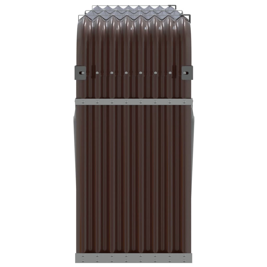 vidaXL Log Holder Brown 180x45x100 cm Galvanised Steel