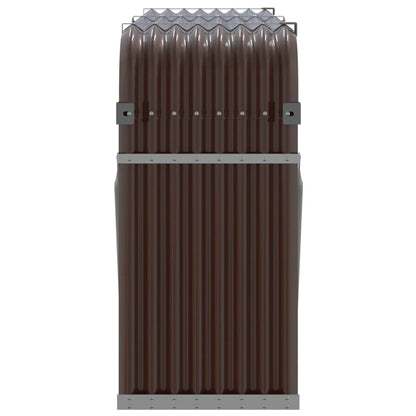 vidaXL Log Holder Brown 180x45x100 cm Galvanised Steel
