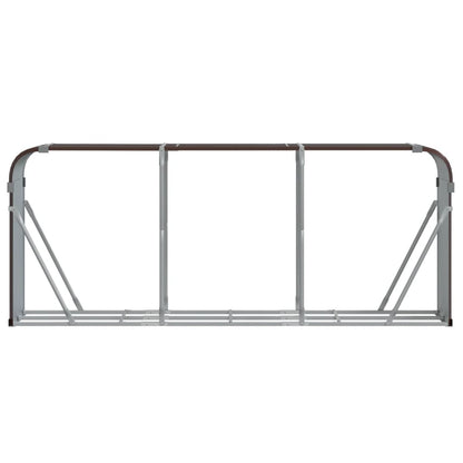 vidaXL Log Holder Brown 234x45x100 cm Galvanised Steel