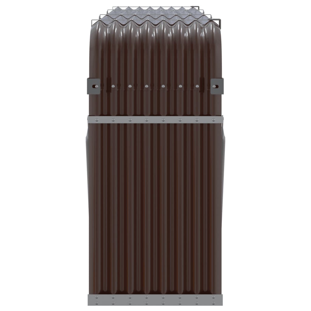 vidaXL Log Holder Brown 234x45x100 cm Galvanised Steel