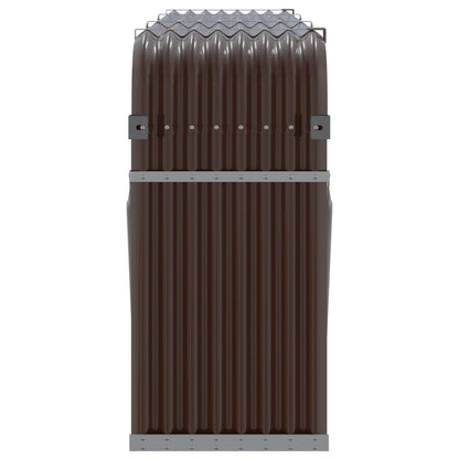 vidaXL Log Holder Brown 234x45x100 cm Galvanised Steel