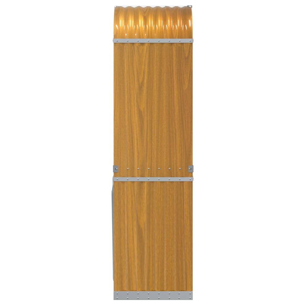 vidaXL Log Holder Wood Look 40x45x170 cm Galvanised Steel