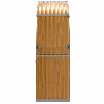 vidaXL Log Holder Wood Look 120x45x140 cm Galvanised Steel