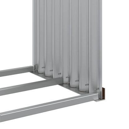 vidaXL Log Holder Wood Look 120x45x140 cm Galvanised Steel