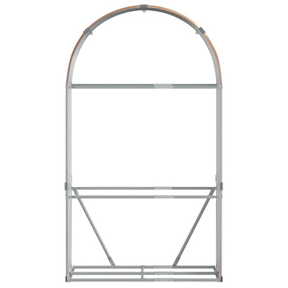 vidaXL Log Holder Wood Look 120x45x210 cm Galvanised Steel