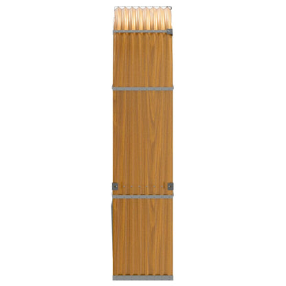 vidaXL Log Holder Wood Look 120x45x210 cm Galvanised Steel