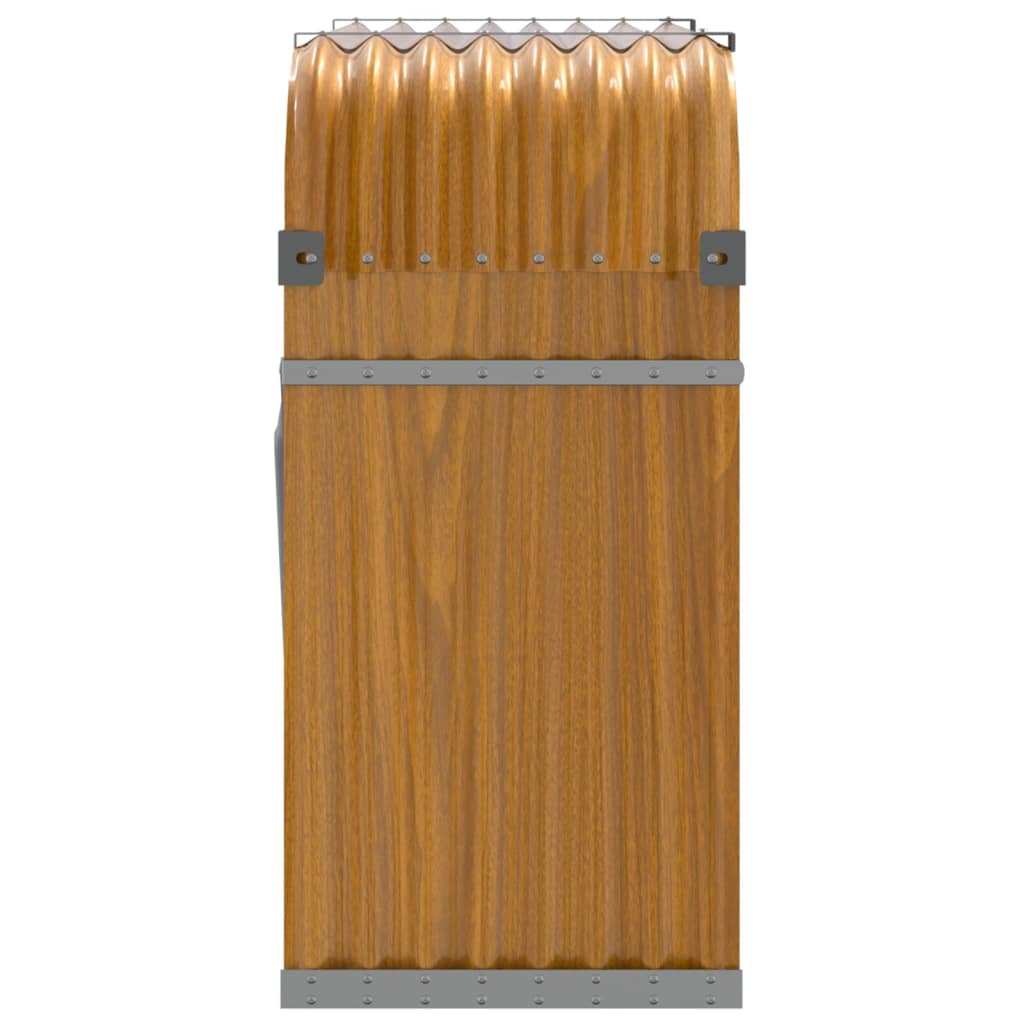 vidaXL Log Holder Wood Look 120x45x100 cm Galvanised Steel
