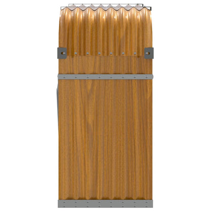 vidaXL Log Holder Wood Look 120x45x100 cm Galvanised Steel
