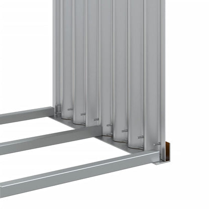 vidaXL Log Holder Wood Look 120x45x100 cm Galvanised Steel