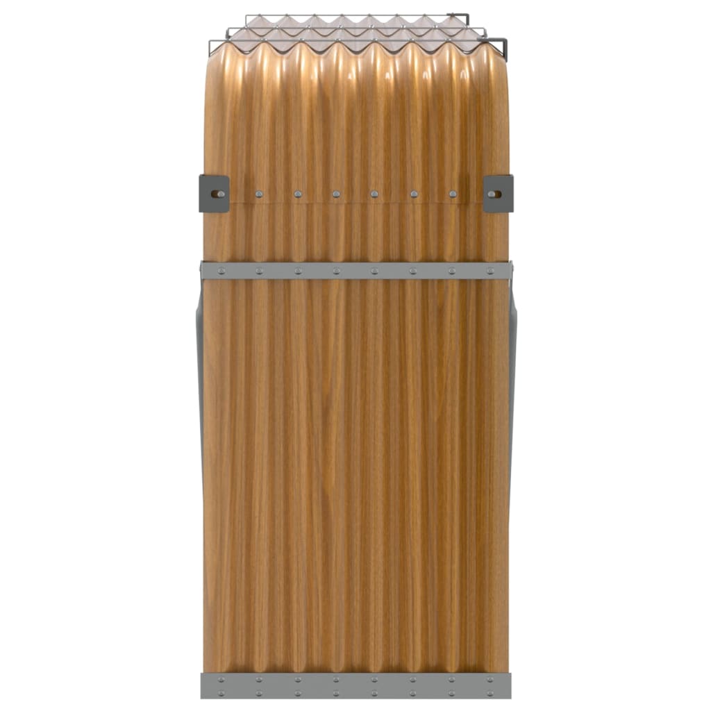 vidaXL Log Holder Wood Look 180x45x100 cm Galvanised Steel