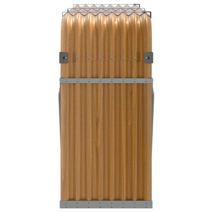 vidaXL Log Holder Wood Look 180x45x100 cm Galvanised Steel