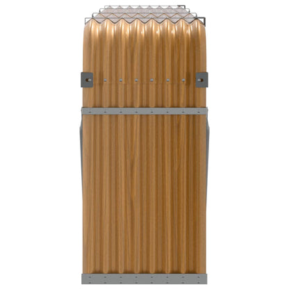 vidaXL Log Holder Wood Look 234x45x100 cm Galvanised Steel