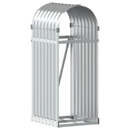 vidaXL Log Holder Silver 40x45x100 cm Galvanised Steel