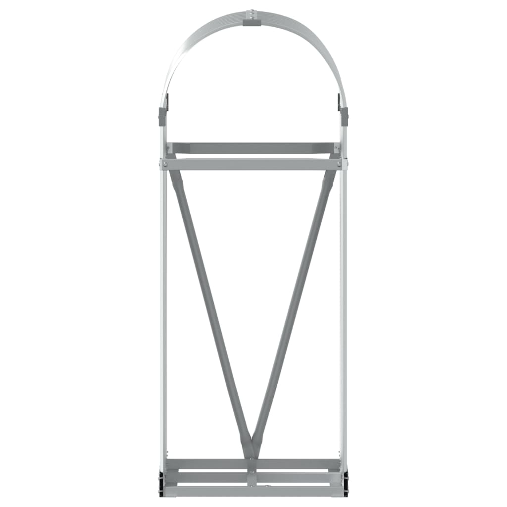 vidaXL Log Holder Silver 40x45x100 cm Galvanised Steel