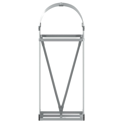 vidaXL Log Holder Silver 40x45x100 cm Galvanised Steel