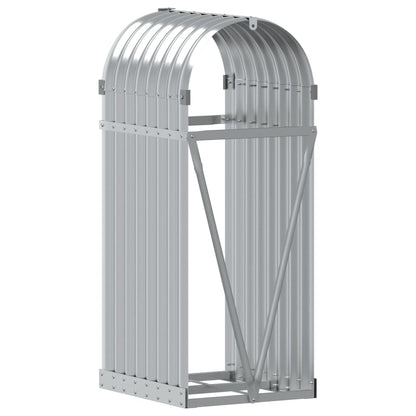 vidaXL Log Holder Silver 40x45x100 cm Galvanised Steel