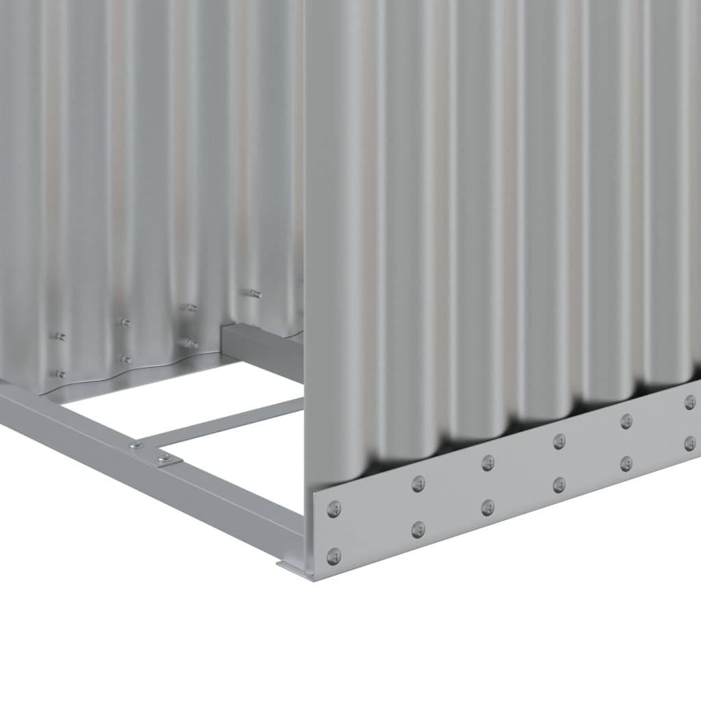 vidaXL Log Holder Silver 40x45x100 cm Galvanised Steel
