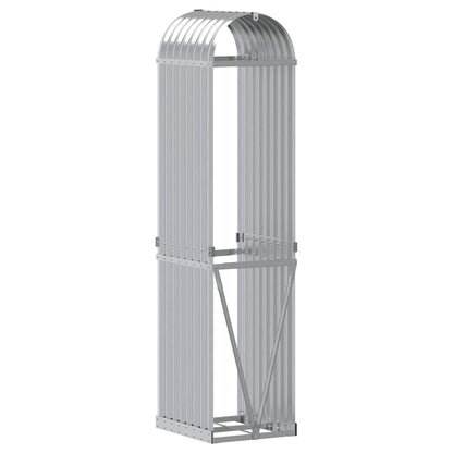 vidaXL Log Holder Silver 40x45x170 cm Galvanised Steel