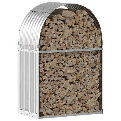 vidaXL Log Holder Silver 80x45x120 cm Galvanised Steel