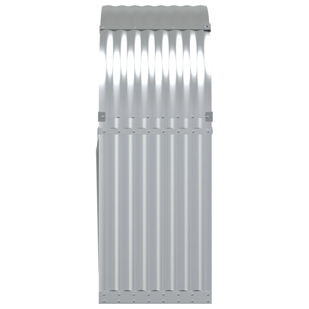vidaXL Log Holder Silver 80x45x120 cm Galvanised Steel