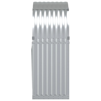 vidaXL Log Holder Silver 80x45x120 cm Galvanised Steel