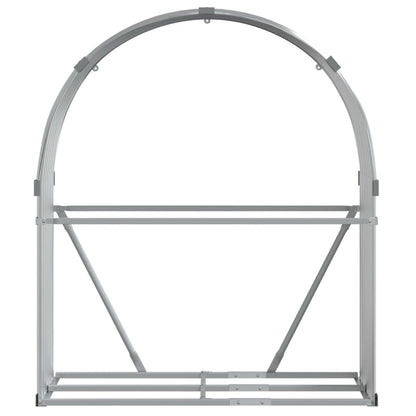 vidaXL Log Holder Silver 120x45x140 cm Galvanised Steel