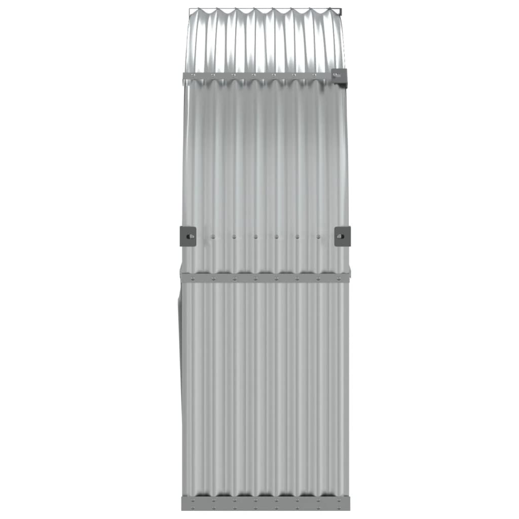 vidaXL Log Holder Silver 120x45x140 cm Galvanised Steel