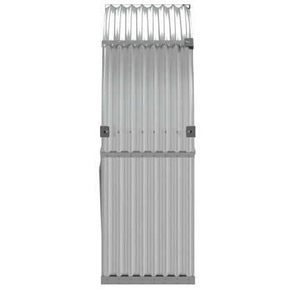 vidaXL Log Holder Silver 120x45x140 cm Galvanised Steel