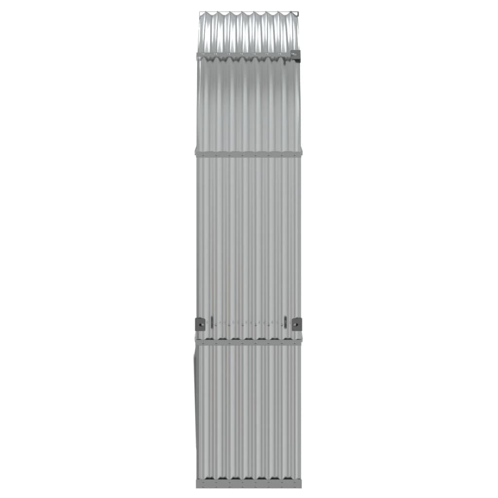 vidaXL Log Holder Silver 120x45x210 cm Galvanised Steel