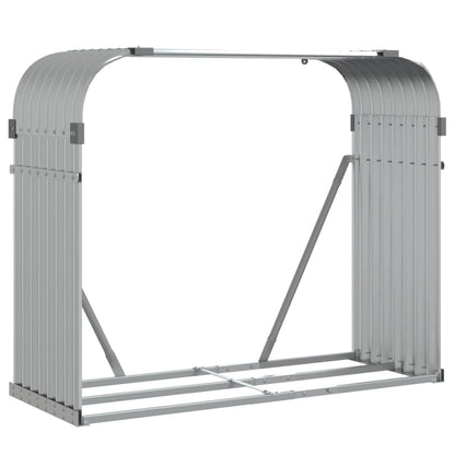 vidaXL Log Holder Silver 120x45x100 cm Galvanised Steel