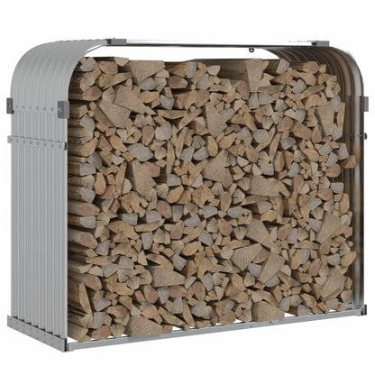 vidaXL Log Holder Silver 120x45x100 cm Galvanised Steel