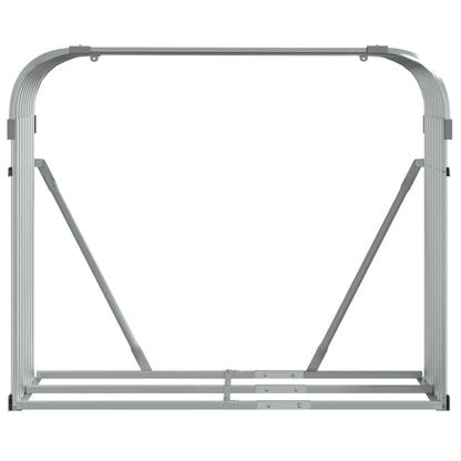 vidaXL Log Holder Silver 120x45x100 cm Galvanised Steel