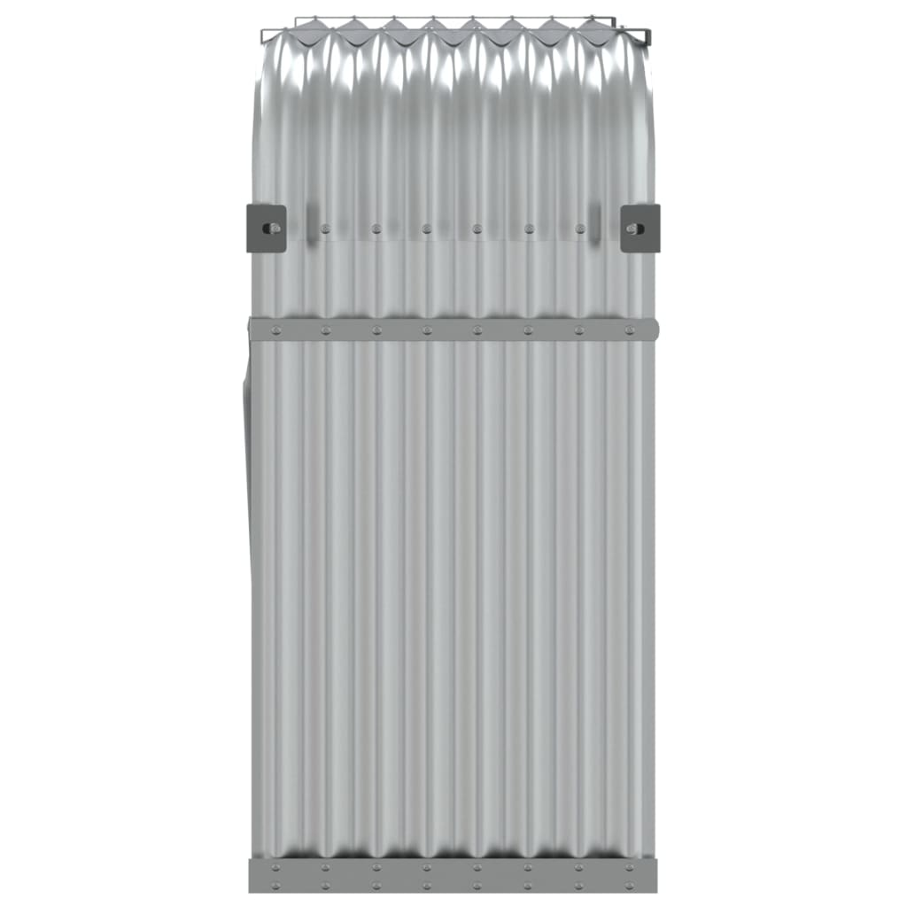 vidaXL Log Holder Silver 120x45x100 cm Galvanised Steel