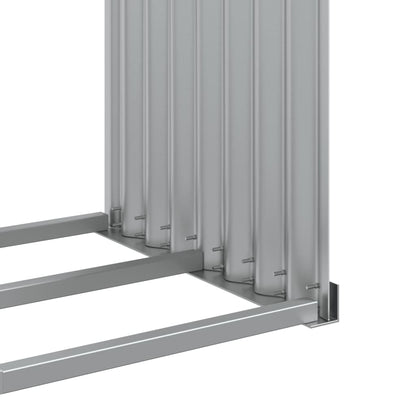 vidaXL Log Holder Silver 120x45x100 cm Galvanised Steel