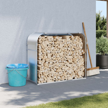 vidaXL Log Holder Silver 120x45x100 cm Galvanised Steel