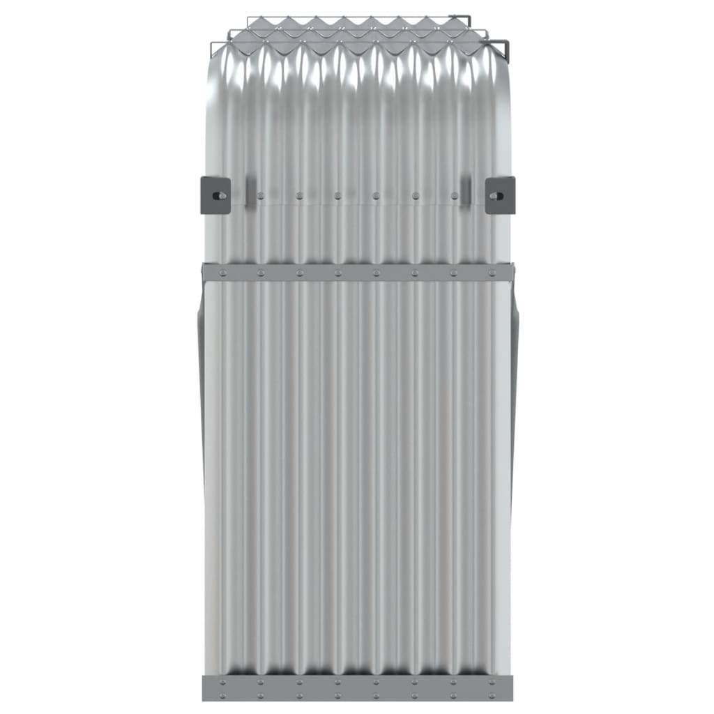 vidaXL Log Holder Silver 180x45x100 cm Galvanised Steel