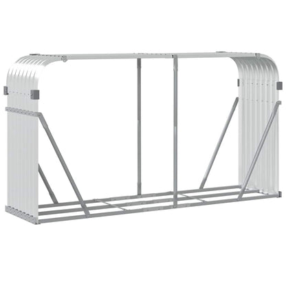 vidaXL Log Holder Silver 180x45x100 cm Galvanised Steel