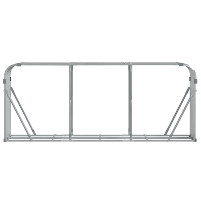 vidaXL Log Holder Silver 234x45x100 cm Galvanised Steel