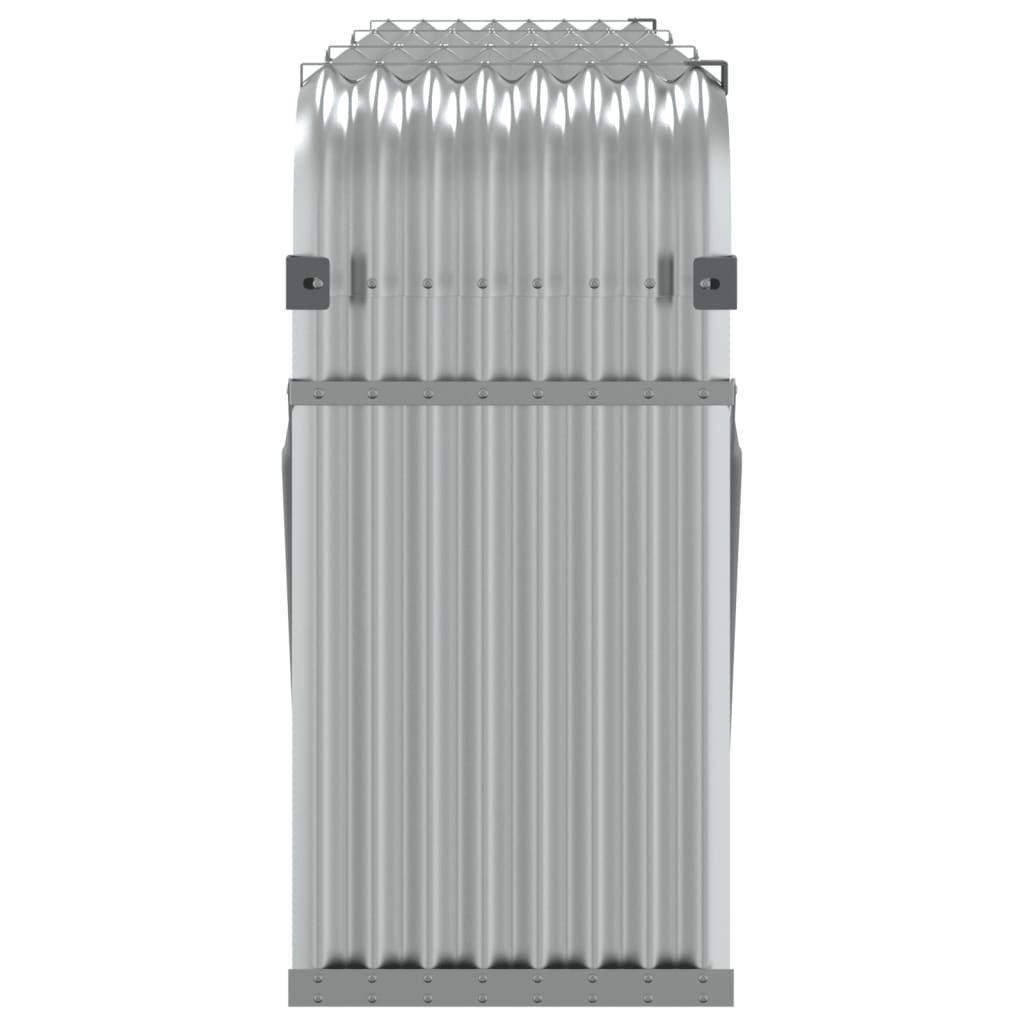 vidaXL Log Holder Silver 234x45x100 cm Galvanised Steel