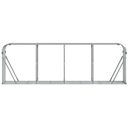 vidaXL Log Holder Silver 300x45x100 cm Galvanised Steel