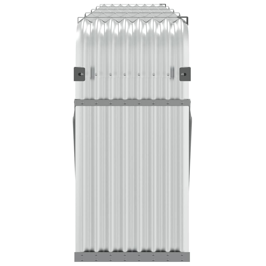 vidaXL Log Holder Silver 300x45x100 cm Galvanised Steel