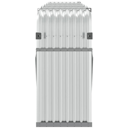 vidaXL Log Holder Silver 300x45x100 cm Galvanised Steel