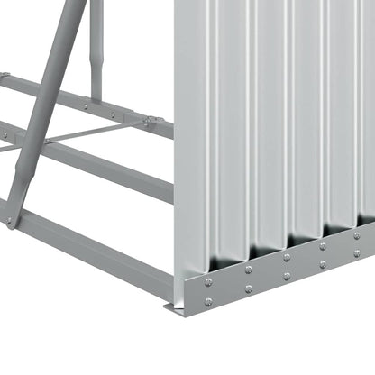 vidaXL Log Holder Silver 300x45x100 cm Galvanised Steel