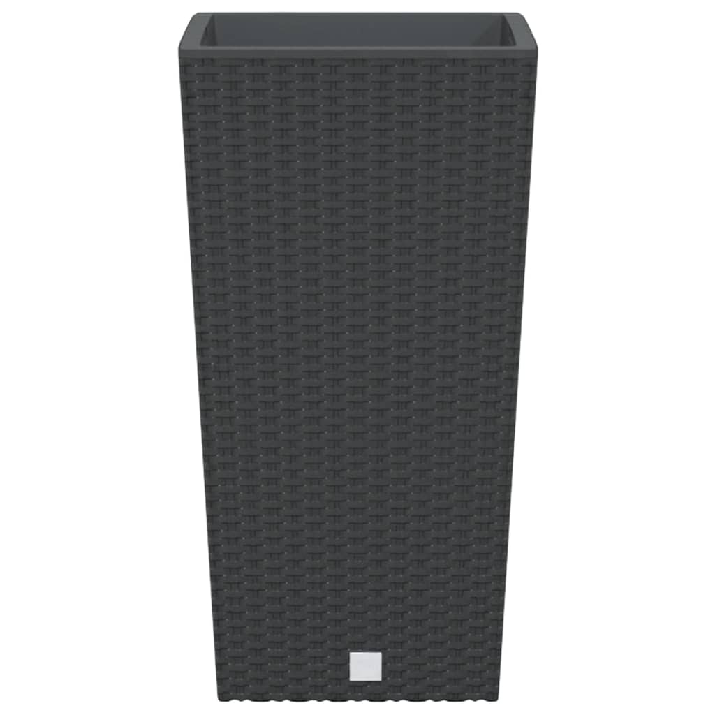 vidaXL Planter with Removable Inner Anthracite 11 / 26.5 L PP Rattan
