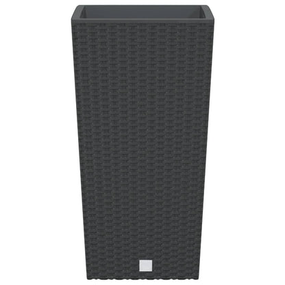 vidaXL Planter with Removable Inner Anthracite 11 / 26.5 L PP Rattan