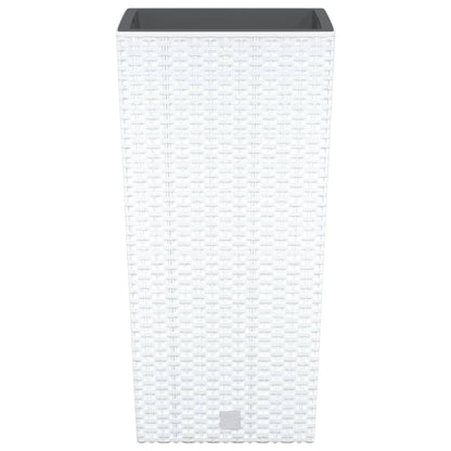 vidaXL Planter with Removable Inner White 11 / 26.5 L PP Rattan
