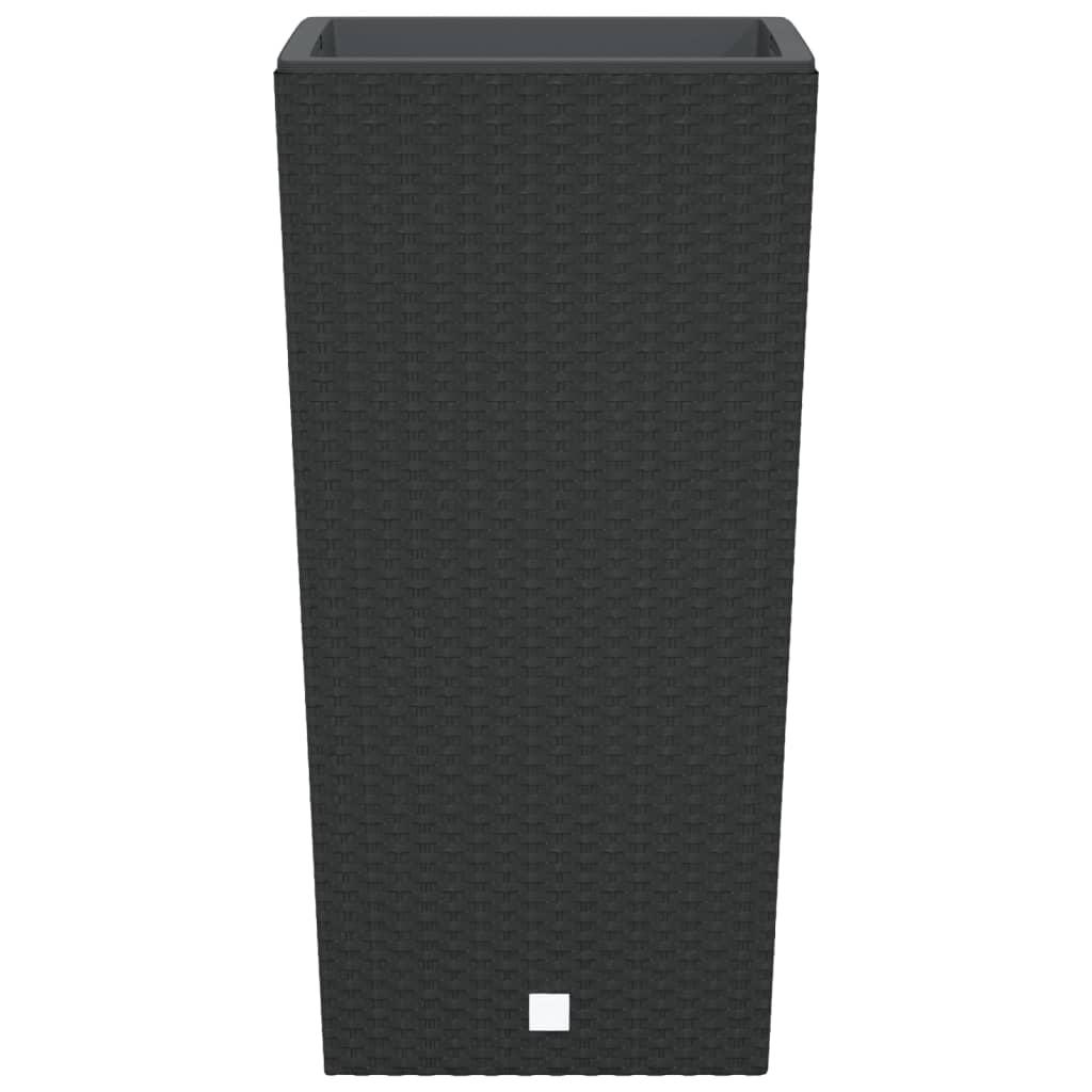 vidaXL Planter with Removable Inner Anthracite 21 / 49 L PP Rattan